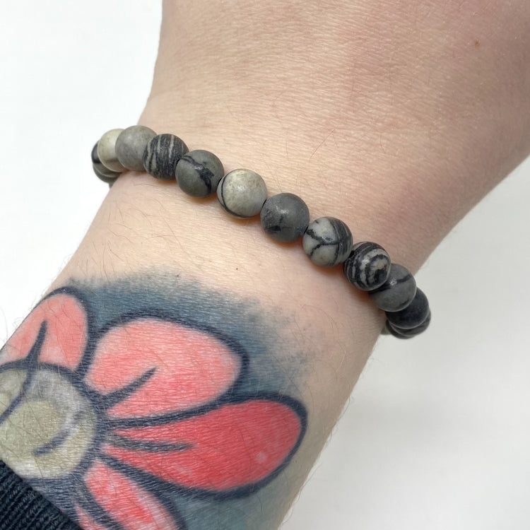 Spiderweb Jasper Crystal Gemstone Bracelet 8mm Beads