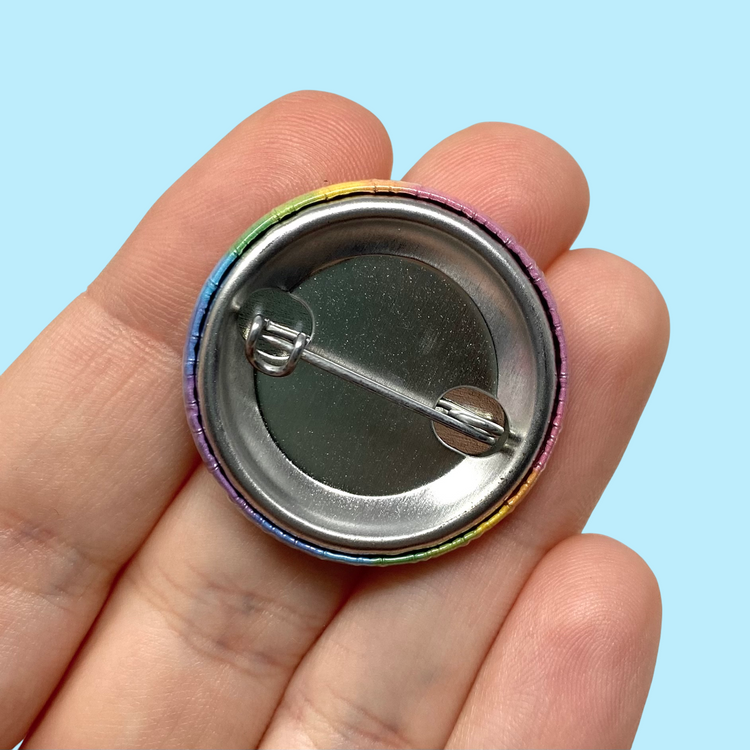 Rainbow Ghost 1.25” Button
