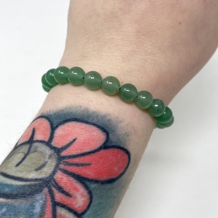 Green Aventurine Crystal Gemstone Bracelet 8mm Beads
