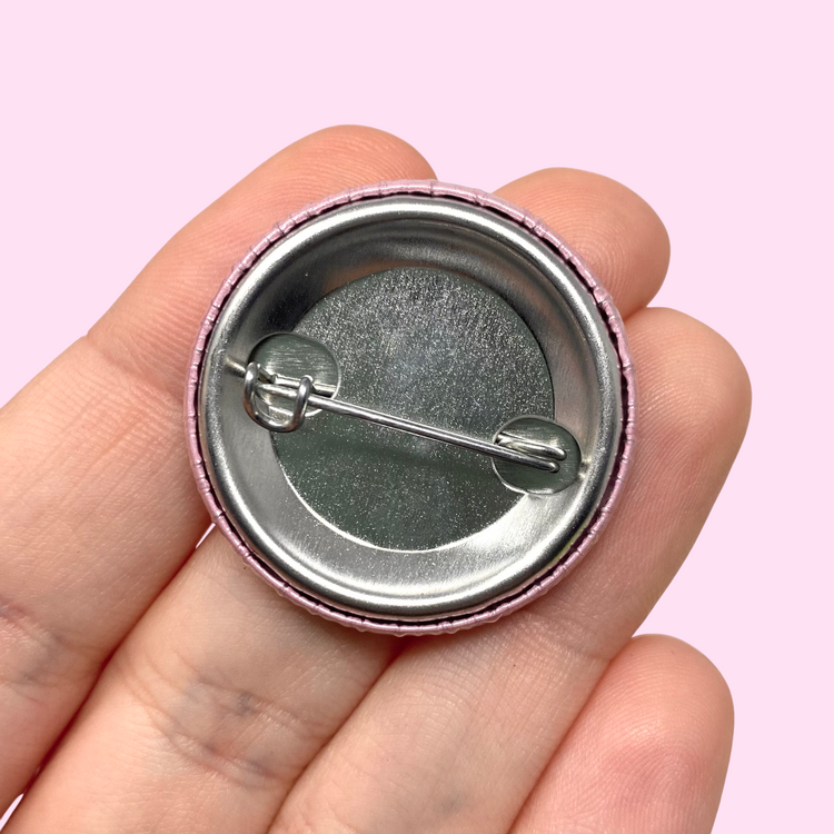 Pink Pug Puppy 1.25” Button