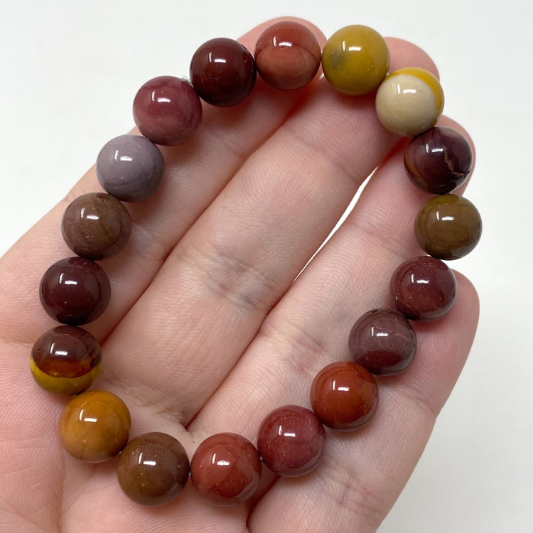 Mookaite Crystal Gemstone Bracelet 10mm Beads