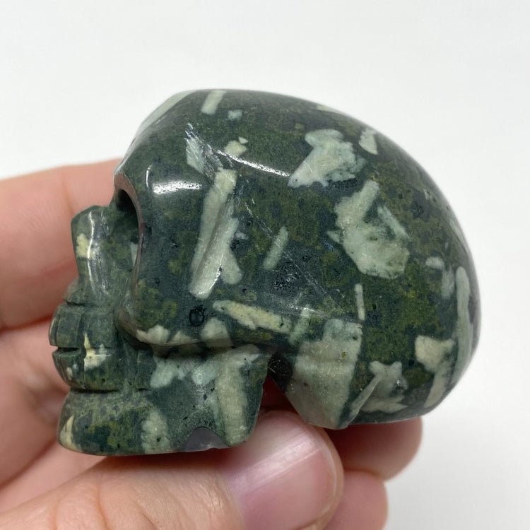 Peony Jasper Skull Carving