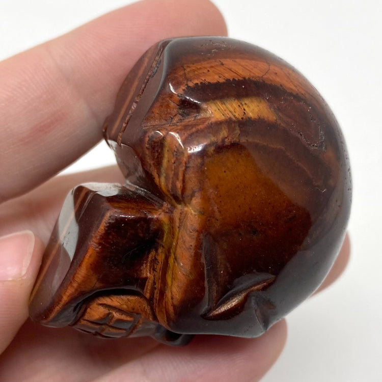 Red Tiger’s Eye Skull Carving