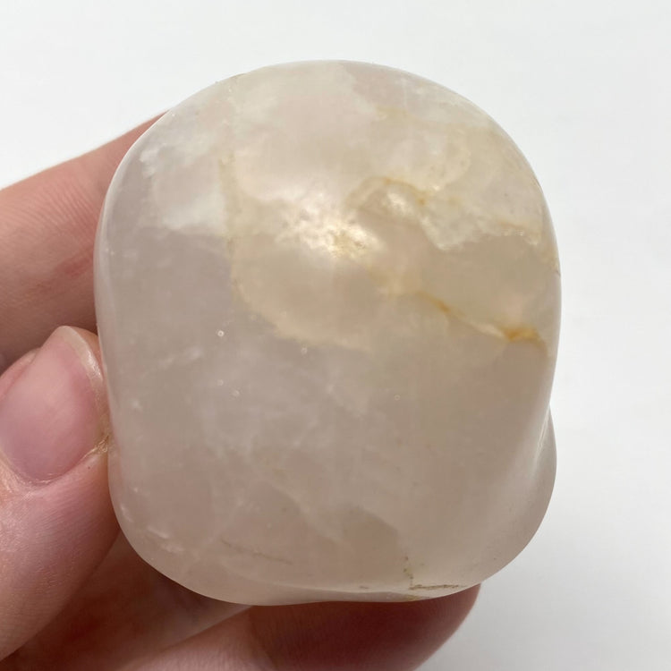 Rose Quartz Alien Head Carving 2