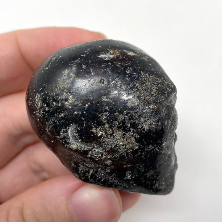 Arfvedsonite Alien Head Carving