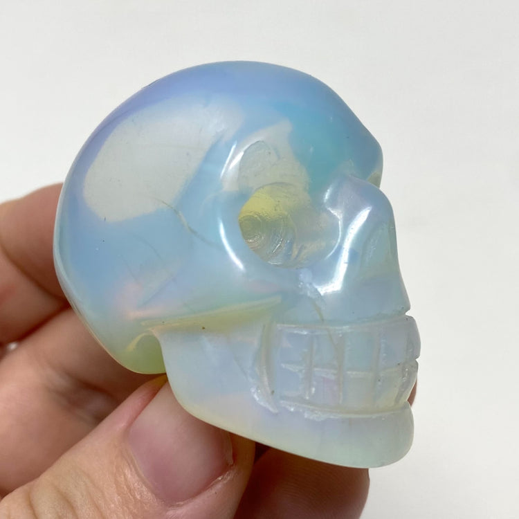 Opalite Skull Carving