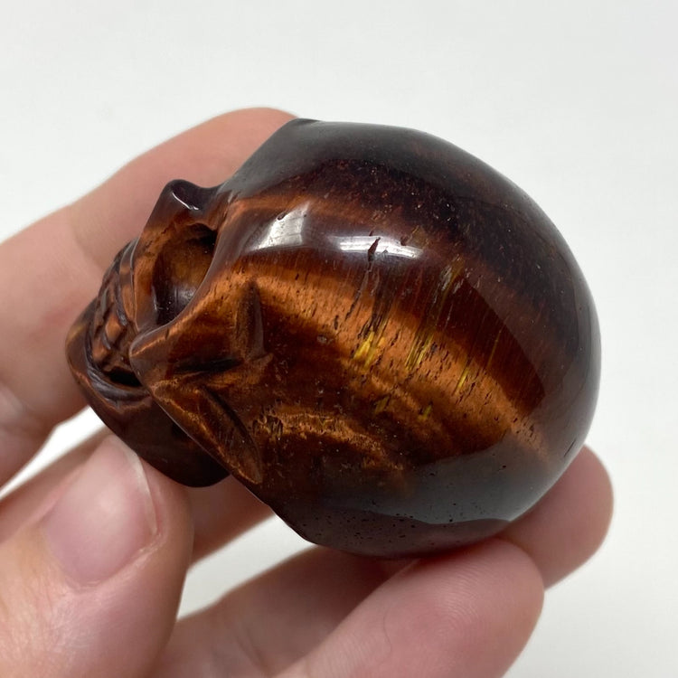 Red Tiger’s Eye Skull Carving