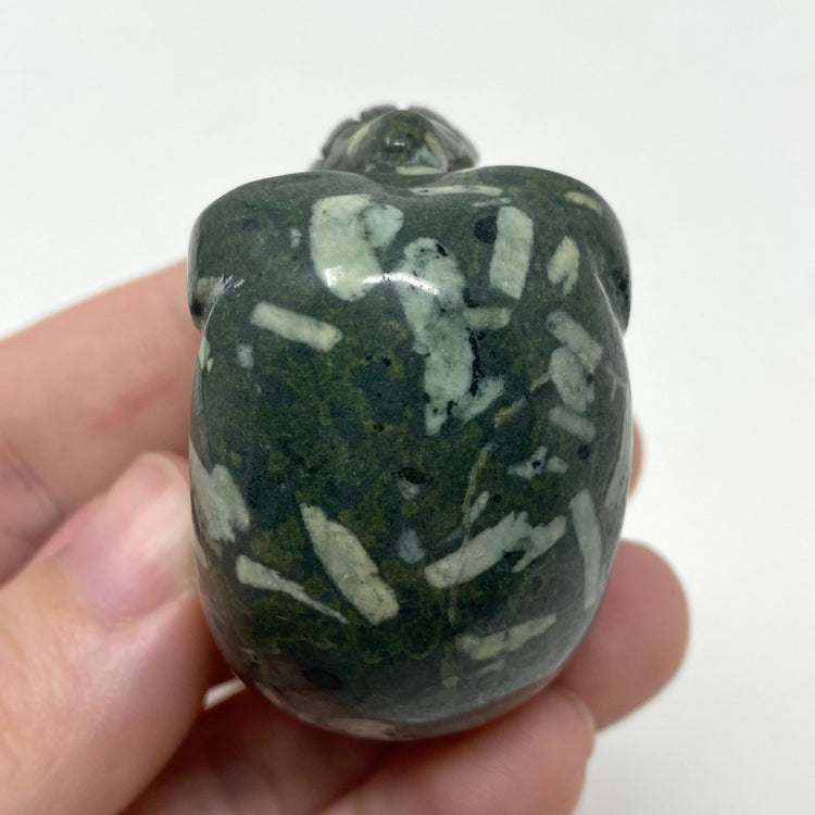 Peony Jasper Skull Carving