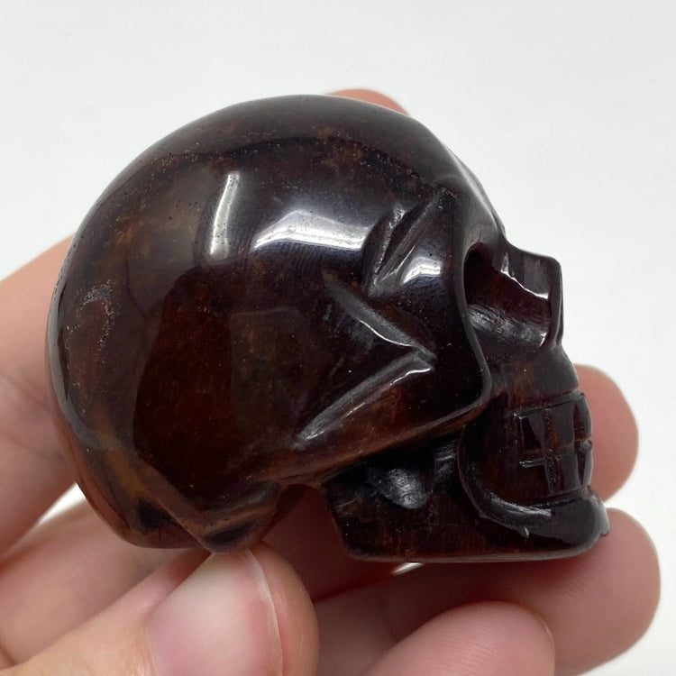 Red Tiger’s Eye Skull Carving