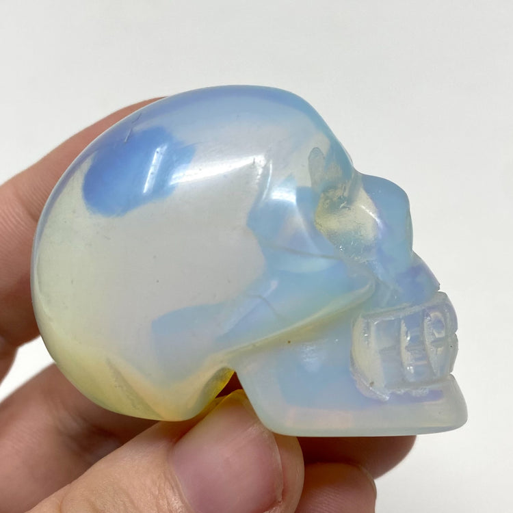 Opalite Skull Carving