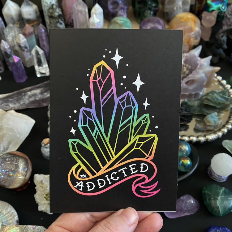Addicted in Rainbow Greeting Card 4x6