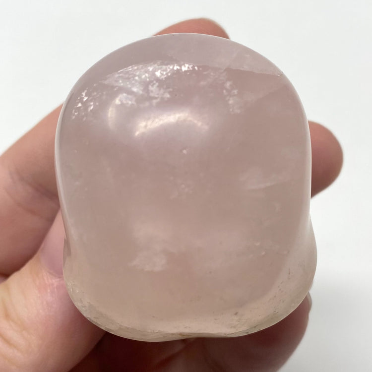 Rose Quartz Alien Head Carving