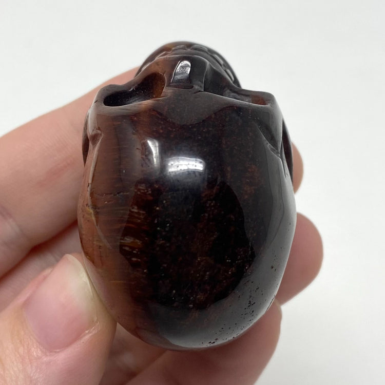 Red Tiger’s Eye Skull Carving