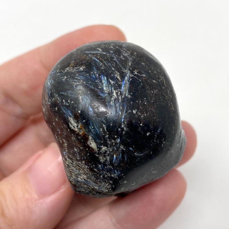 Arfvedsonite Alien Head Carving