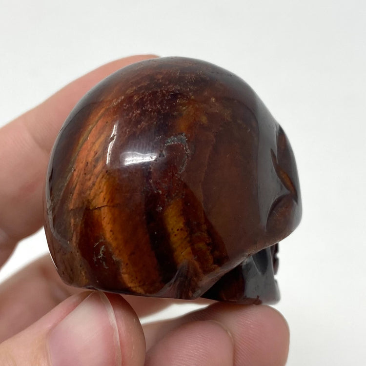 Red Tiger’s Eye Skull Carving
