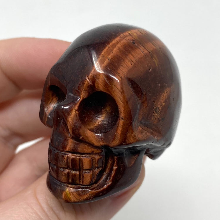 Red Tiger’s Eye Skull Carving
