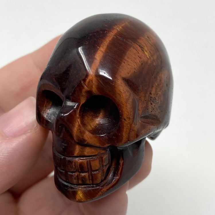 Red Tiger’s Eye Skull Carving