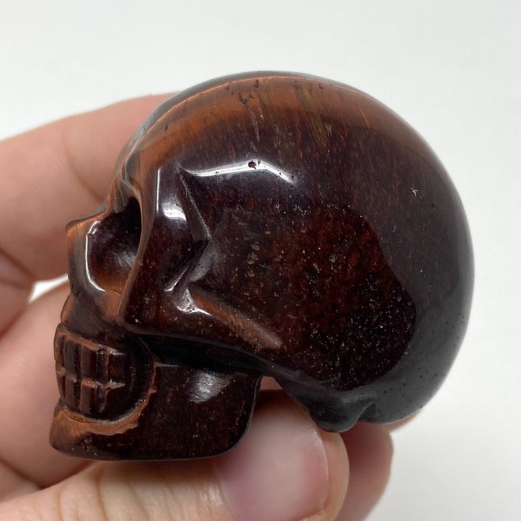 Red Tiger’s Eye Skull Carving