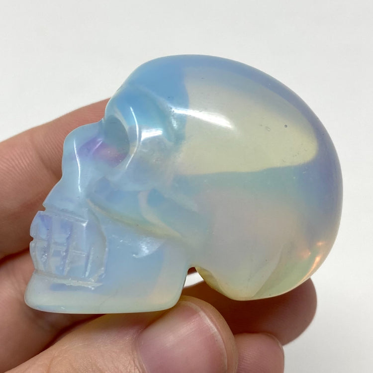 Opalite Skull Carving