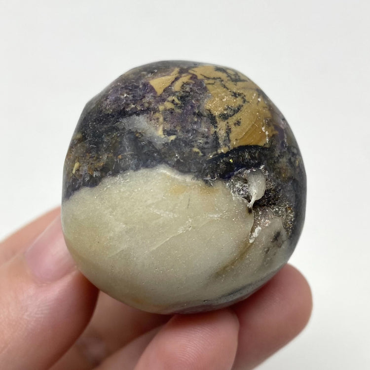 Silk Fluorite Matrix Skull Carving