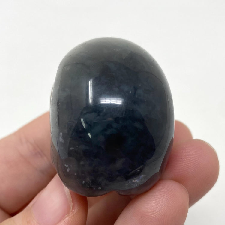 Rainbow Fluorite Crystal Skull Carving