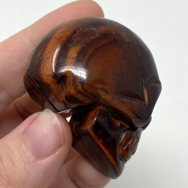 Red Tiger’s Eye Skull Carving