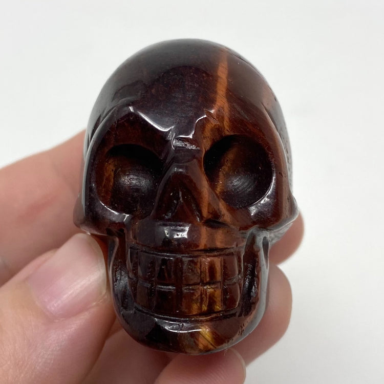 Red Tiger’s Eye Skull Carving