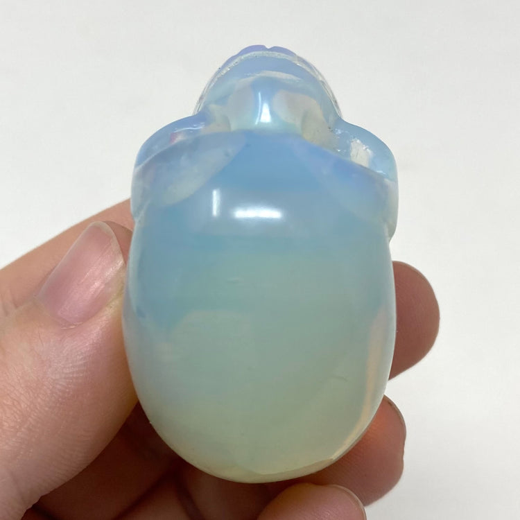 Opalite Skull Carving