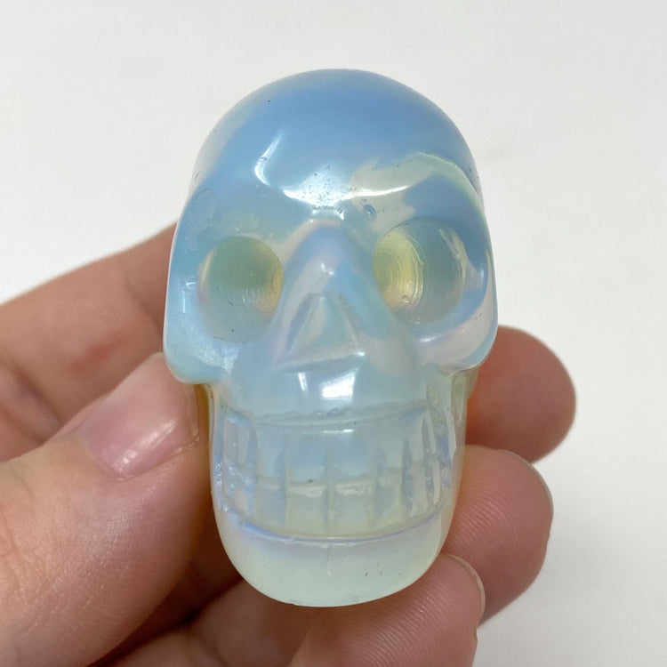 Opalite Skull Carving
