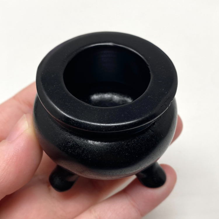 Black Obsidian Cauldron Carving