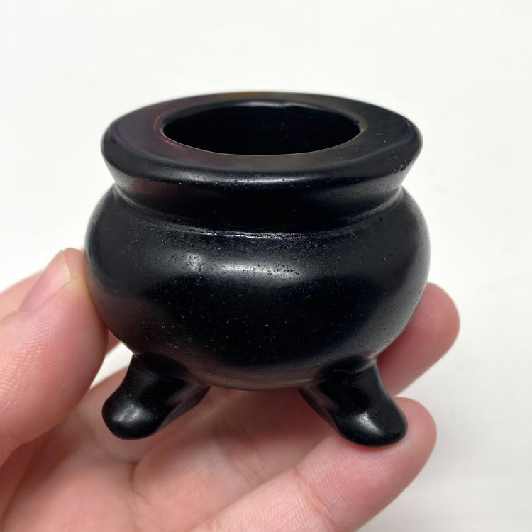 Black Obsidian Cauldron Carving
