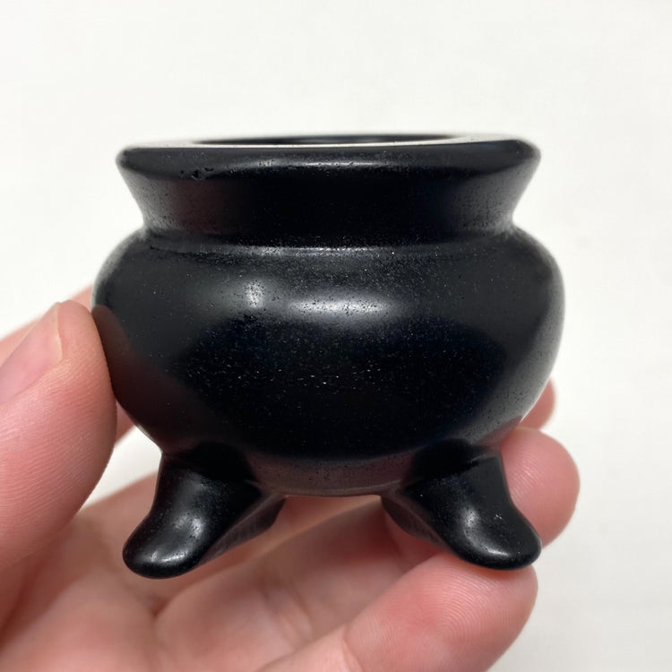 Black Obsidian Cauldron Carving