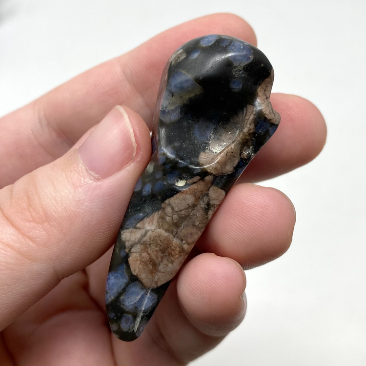 Llanite Bird Skull Carving