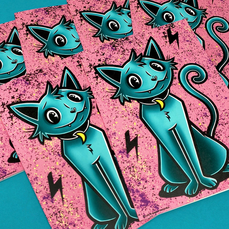 Bubblegum Baxter Cat Greeting Card 4x6