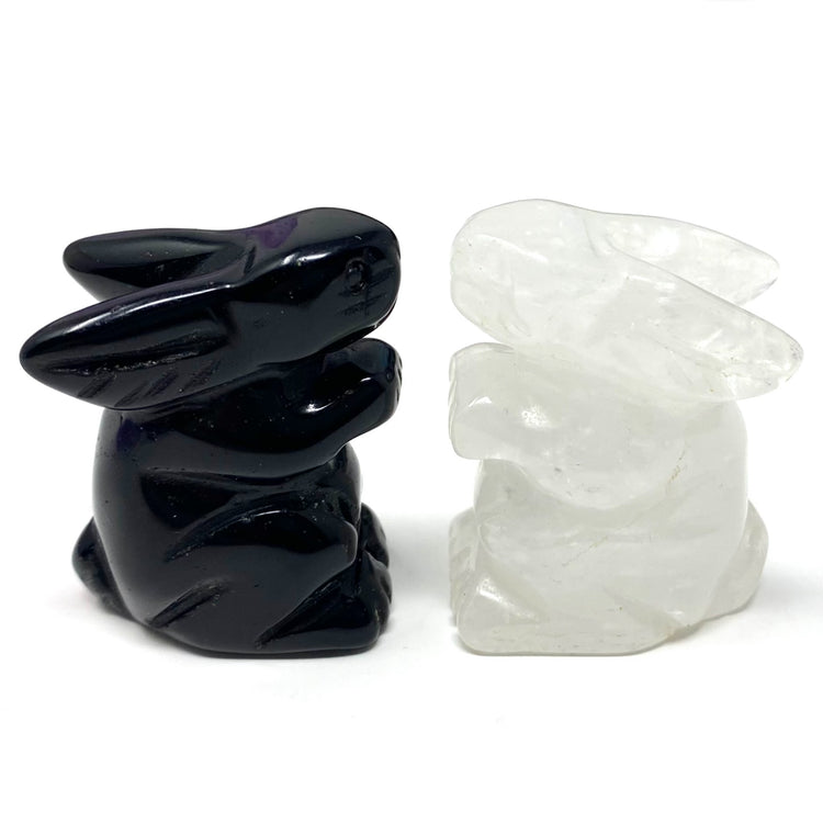 Black Obsidian Rabbit Carving