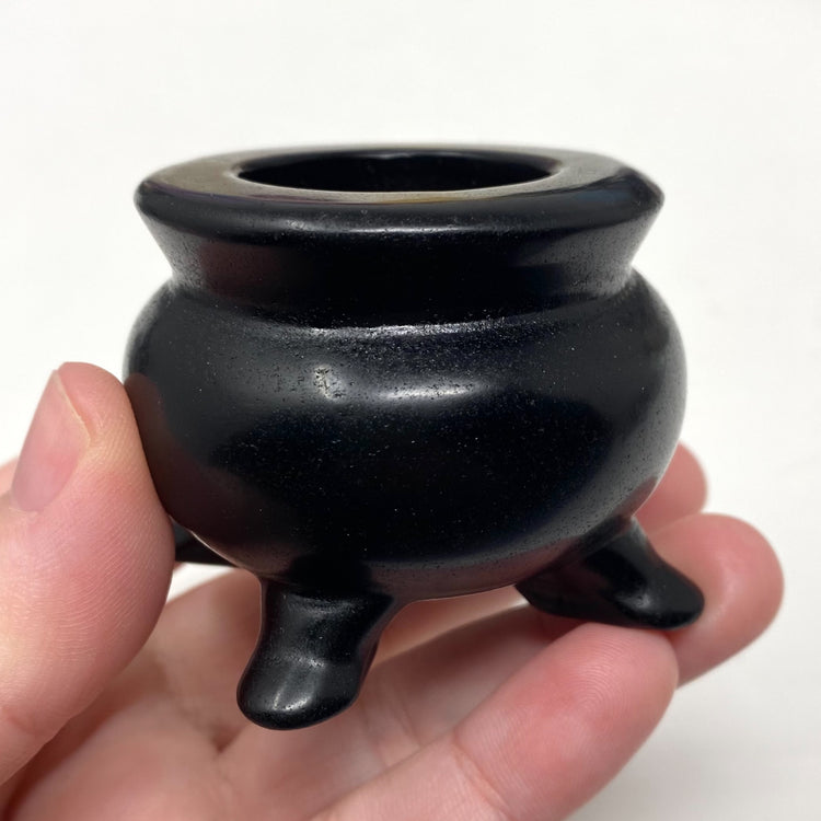Black Obsidian Cauldron Carving