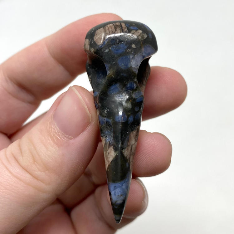Llanite Bird Skull Carving