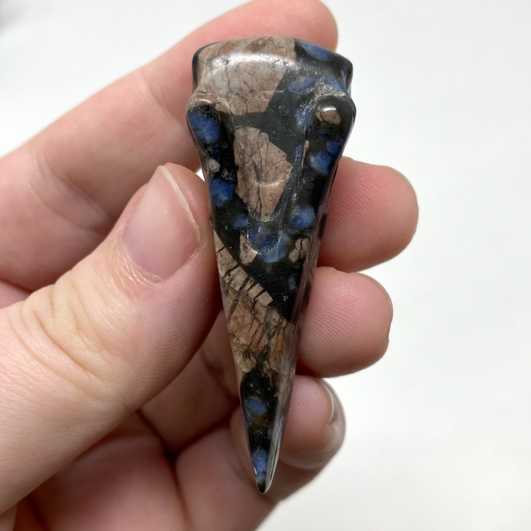 Llanite Bird Skull Carving