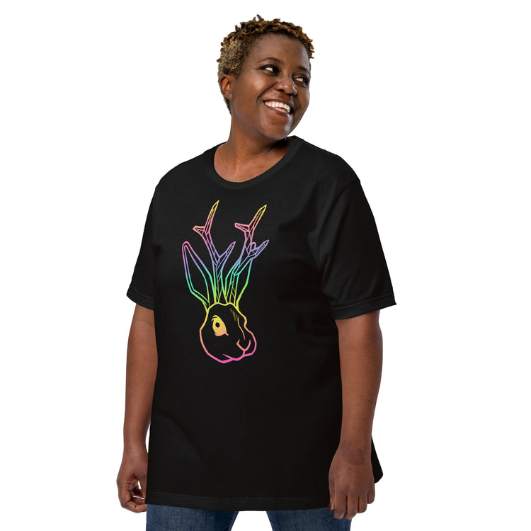 Lucid Rabbit Rainbow Logo Unisex t-shirt
