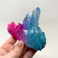 Blue & Pink Aura Quartz Crystal Cluster