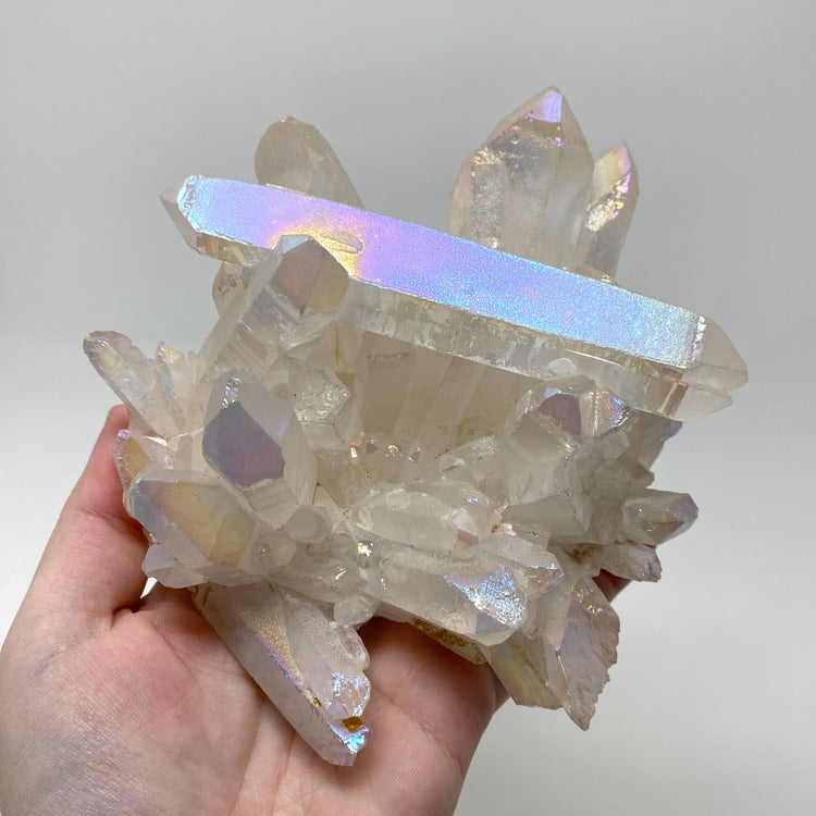 Angel Aura Quartz Crystal Cluster