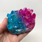 Blue & Pink Aura Quartz Crystal Cluster