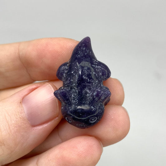 Lepidolite Mini Axolotl Carving