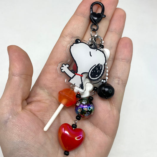 White Dog Bagcharm
