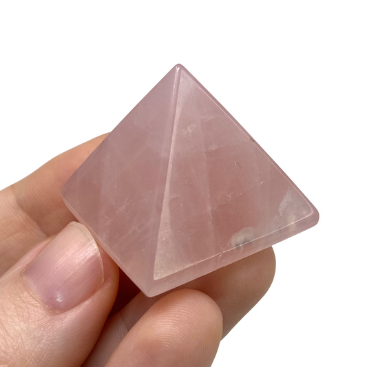 Rose Quartz Pyramid Carving