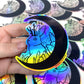 Rabbit in the Moon Jackalope Holographic Vinyl Sticker