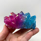 Blue & Pink Aura Quartz Crystal Cluster