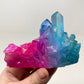 Blue & Pink Aura Quartz Crystal Cluster