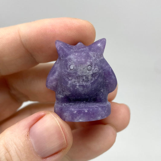 Lepidolite Gengar Mini Carving