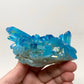 Aqua Light Blue Aura Quartz Crystal Cluster